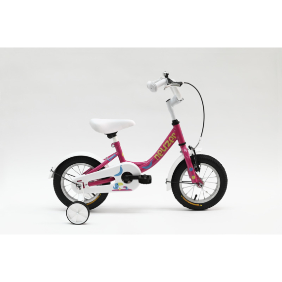 Neuzer BMX 12"-os lány gyerekkerékpár, kontrafékes, sárvédővel, pink/fehér tucan