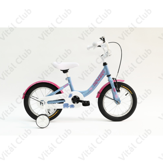 Neuzer BMX 14"-os lányka gyerekkerékpár, kontrafékes, sárvédővel, világoskék/pink
