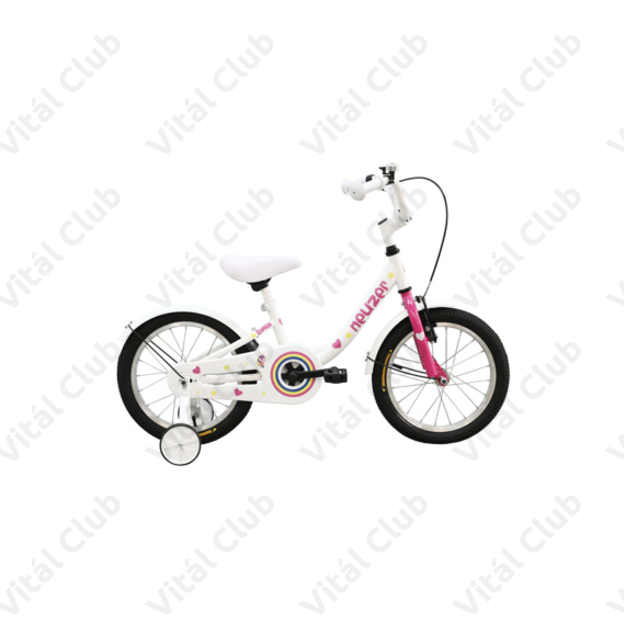 Neuzer 16"-os kontrafékes gyerek kerékpár lányka fehér/pink
