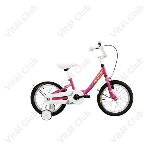 Neuzer 16"-os kontrafékes gyerek kerékpár lányka pink/sárga