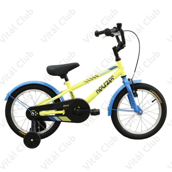 Neuzer 16"-os kontrafékes gyerek kerékpár fiú sárga/fekete-kék