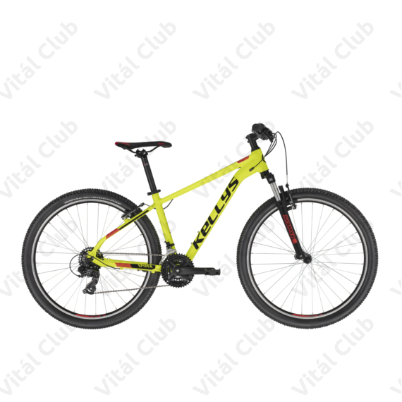 Kellys Spider 10 Neon Yellow MTB 26" kerékpár 21 fokozazú Shimano TY300 váltó, V-fék, XS/ 15,5"