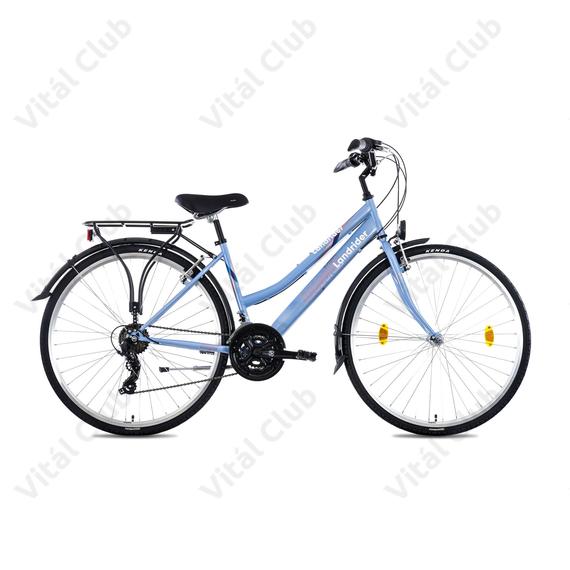 Csepel Landrider női trekking kerékpár Shimano RS/TX váltó, duplafalú abroncs, világoskék 17"