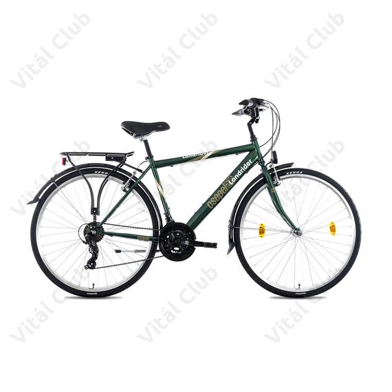 Csepel Landrider férfi trekking kerékpár Shimano RS/TX váltó, duplafalú abroncs, sötétzöld 21"