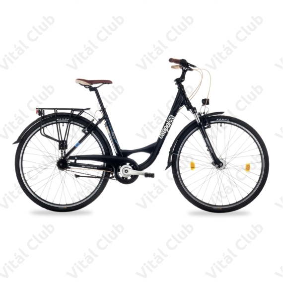 Csepel Signo 28"-os városi kerékpár Shimano Nexus 7 fokozatú agyváltó, női, fekete 17"