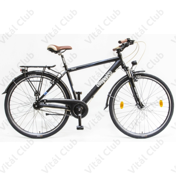Csepel Signo 28"-os városi kerékpár Shimano Nexus 7 fokozatú agyváltó, férfi, fekete 19"
