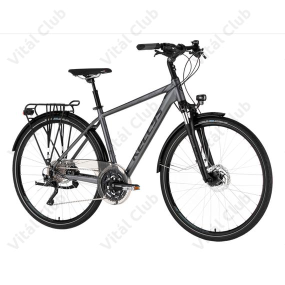 Kellys Carson 90 Grey férfi trekking kerékpár 30 fokozatú Deore XT váltó, tárcsafék, agydinamó L/21"