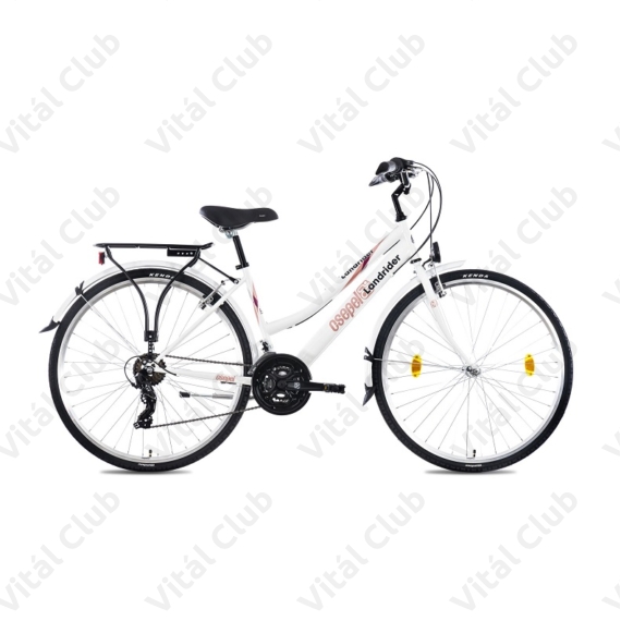 Csepel Landrider női trekking kerékpár Shimano RS/TX váltó, duplafalú abroncs, fehér 17"