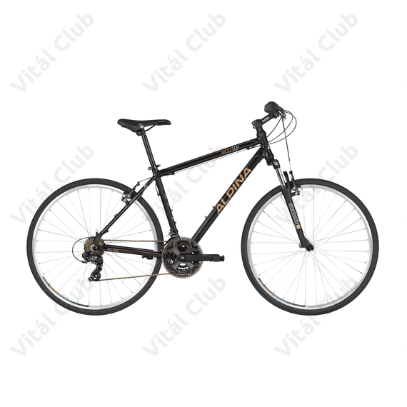 Alpina ECO C10 Black férfi cross kerékpár 21 fok. Shimano TY300 váltó, alumínium váz, teleszkóp, 21"