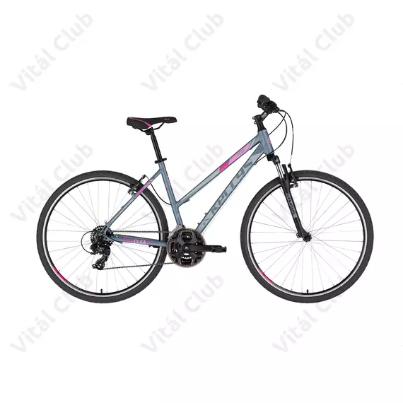 Kellys Clea 10 Grey/Pink női cross kerékpár 21 fokozatú TY300 váltó, V-fék 17"