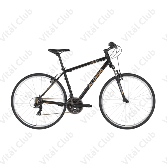 Alpina ECO C10 Black férfi cross kerékpár 21 fok. Shimano TY300 váltó, alumínium váz, teleszkóp, 17"
