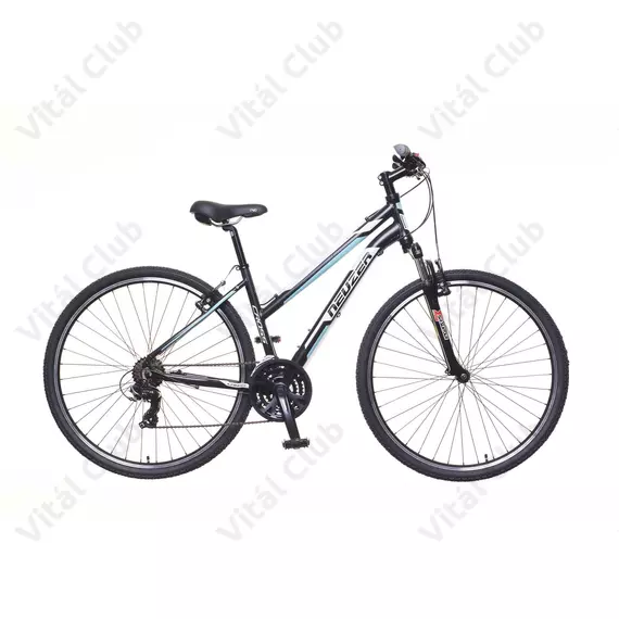 Neuzer X100 női cross kerékpár 21sebességes Shimano váltó, fekete/fehér-kék 17"