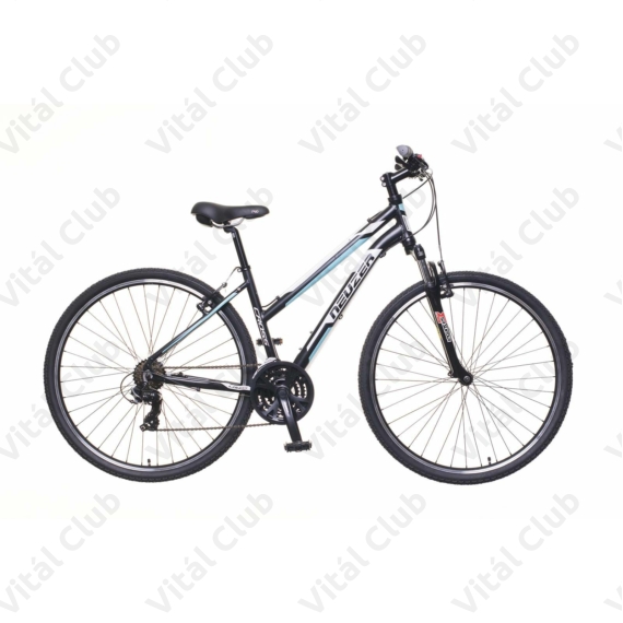 Neuzer X100 női cross kerékpár 21sebességes Shimano váltó, fekete/fehér-kék 17"