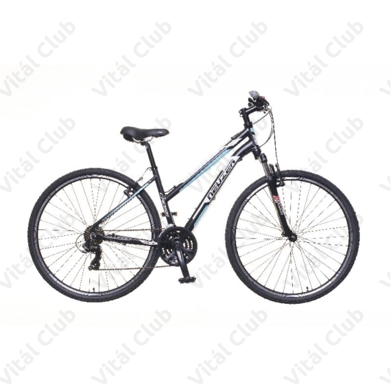 Neuzer X100 női cross kerékpár 21sebességes Shimano váltó, fekete/fehér-kék 19"