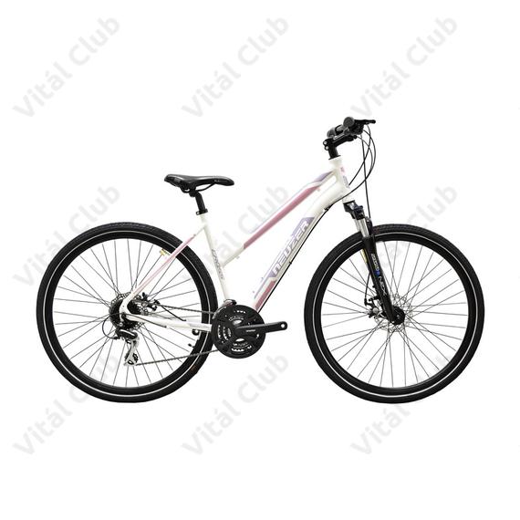 Neuzer X200 Disc női cross kerékpár 24sebességes Shimano váltó, fehér/bordó-mályva 19"