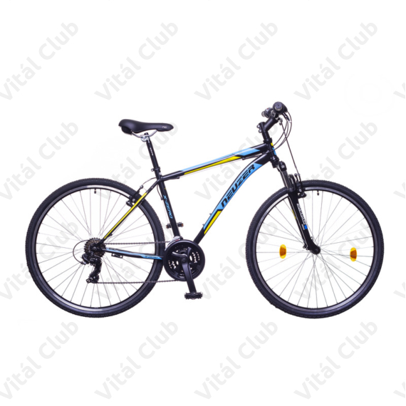 Neuzer X-Series férfi cross kerékpár Shimano TY300, duplafalú abroncs, fekete/kék-sárga, 53cm/21"