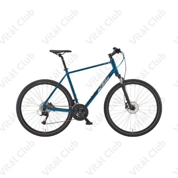 KTM X-Life Road férfi cross kerékpár 27 fokozatú Alivio váltó, hidraulikus tárcsafék, vital-blue 56cm