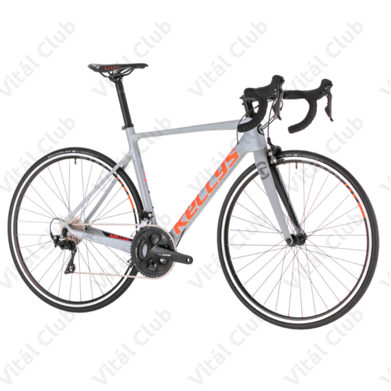 Kellys URC 30 Grey/Orange országúti kerékpár 22 fokozatú Shimano 105 váltó, karbon váz+villa, L