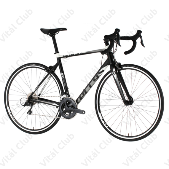Kellys ARC 30 Black/White országúti kerékpár 18 fokozatú Sora váltó, alu váz+karbon villa M