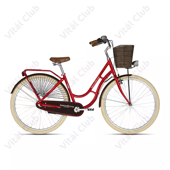 Kellys Arwen Dutch Red 28"-os holland jellegű városi kerékpár 3 fokozatú Nexus agyváltó, 46cm