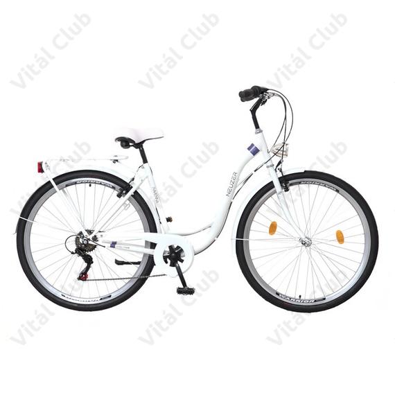 Neuzer Ravenna 6 28"-os városi kerékpár 6 fokozatú Shimano váltó, fehér/pink-türkiz