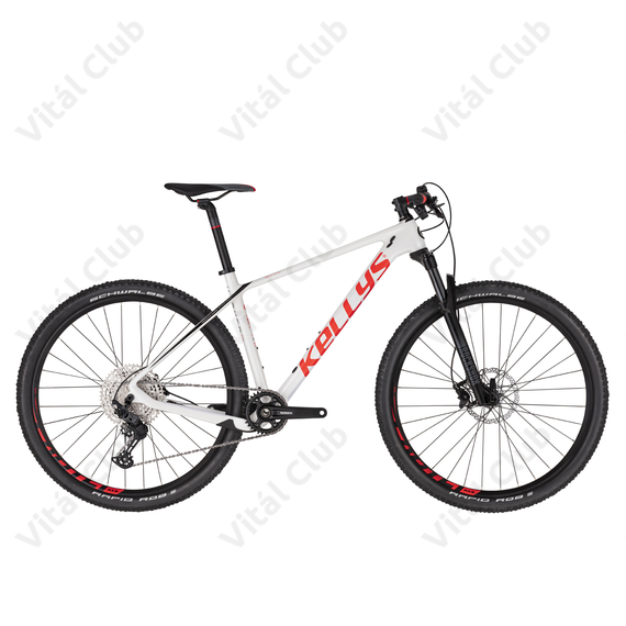 Kellys Hacker 30 White 29"-os MTB kerékpár, Carbon váz, 1x12 fokozatú Shimano SLX váltó, Rock Shox tel. S