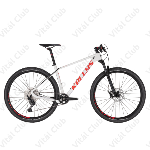 Kellys Hacker 30 White 29"-os MTB kerékpár, Carbon váz, 1x12 fokozatú Shimano SLX váltó, Rock Shox tel. M