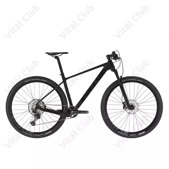 Kellys Hacker 50 Black 29"-os MTB kerékpár, Carbon váz, 1x12 fokozatú Deore XT váltó, Rock Shox tel. L