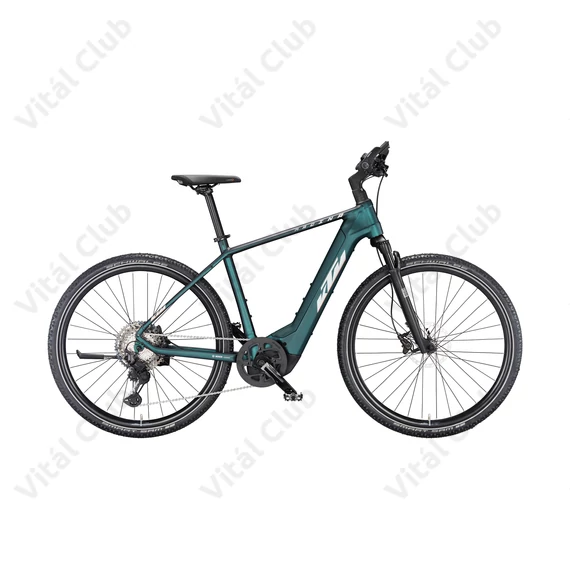 KTM Macina Cross 710 ebike 11 fokozatú Shimano XT RockShox Paragon Gold Air matt zöld 46cm
