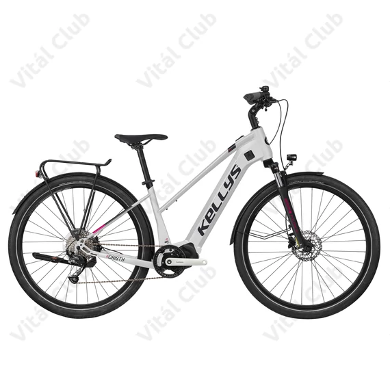 Kellys E-Cristy 30 White női trekking Ebike 9 fokozatú Altus váltó, Steps meghajtás, L