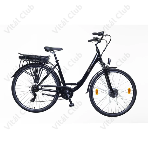 Ebike Neuzer Lido e-Trek női fekete acél váz + teleszkóp 28" 36V/250W 13 Ah Li-ion akku