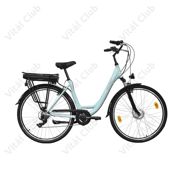 Ebike Neuzer Lido e-Trek női celeste acél váz + teleszkóp 28" 36V/250W 13 Ah Li-ion akku