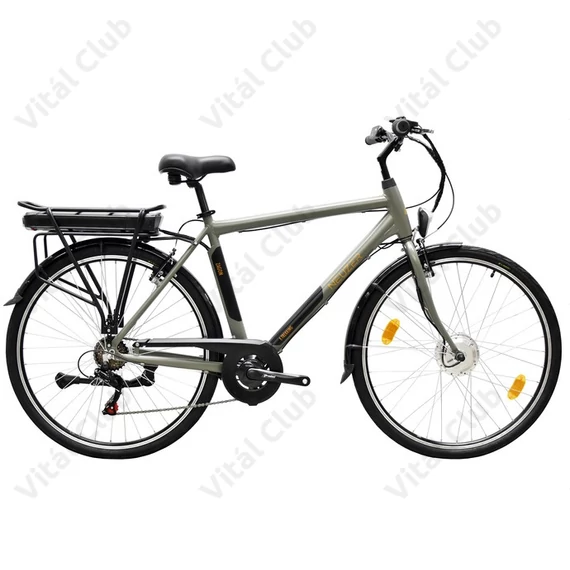 Neuzer Zagon E-Trek  férfi trekking Ebike/pedelec 28"-as kerék, 6 fokozatú váltó, 36V/250W motor, zöldes szürke 19"