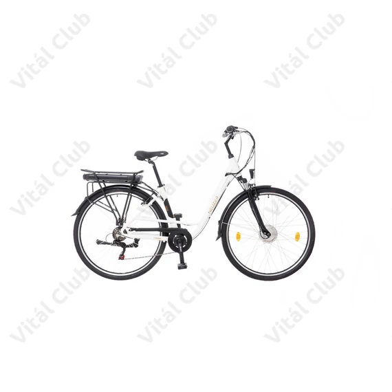 Neuzer E-Trek női trekking Ebike/pedelec 28"-as kerék, 36V/250W motor, 11,6Ah Li-ion akku, 6 sebességes, teleszkóp, fehér/fekete 17"