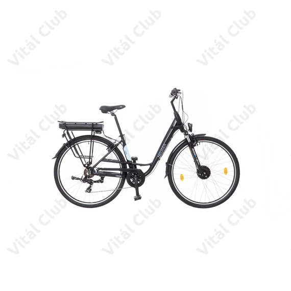 Neuzer Parma női trekking Ebike/Pedelec 6 fokozatú váltó, Bafang motor, nyomaték szenzoros, fekete/kék, 17"