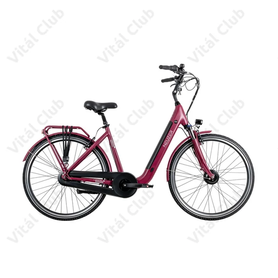 Neuzer Easyboarding alacsonyátlépésű ebike mattbordó integrált 461Wh-s akkumulátorral és nyomatékszenzorral