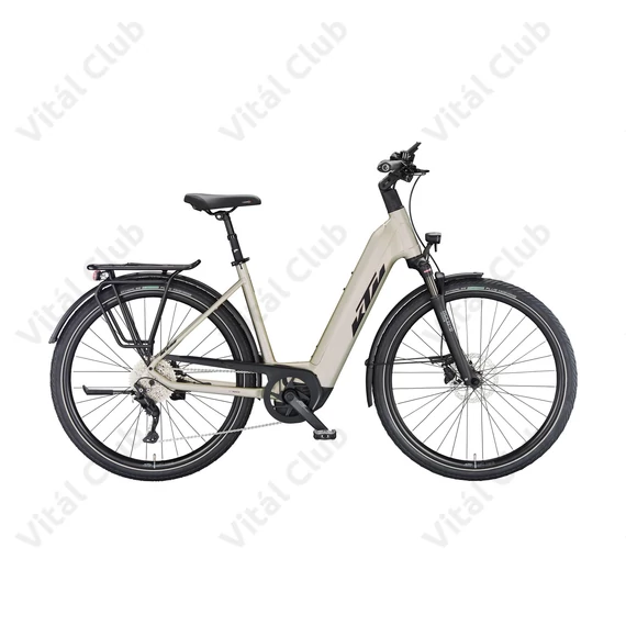 KTM Macina Style 740 trekking ebike/pedelec kerékpár Bosch Performance Line CX Smart, 10 fokozatú Deore váltó, női, pezsgő 43cm