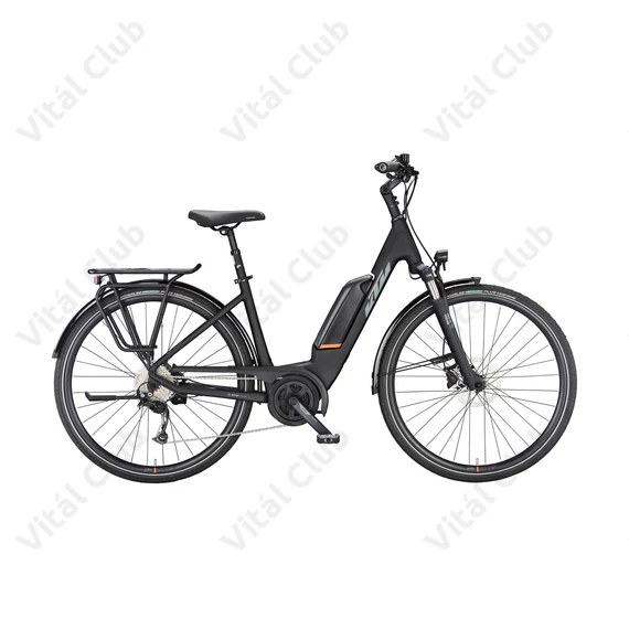 KTM Macina Fun A510 női elektromos kerékpár Bosch Active Plus 50Nm/500Wh, 9 fok. Alivio váltó, mattfekete 51cm