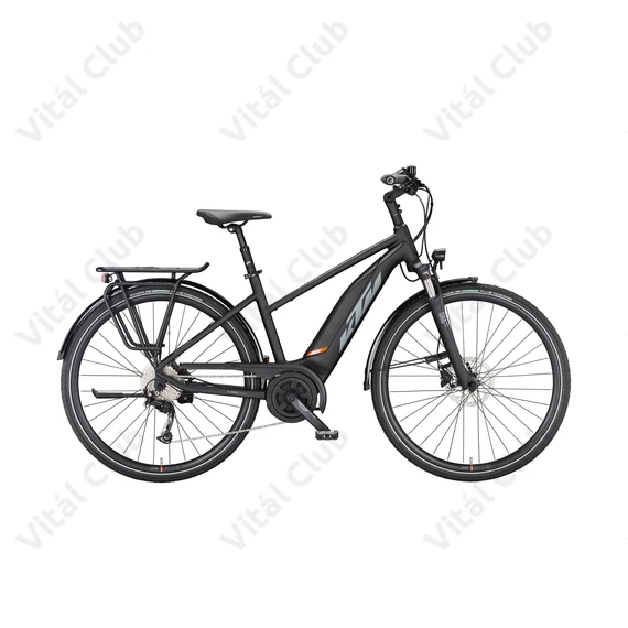 KTM Macina Fun A510 női elektromos kerékpár Bosch Active Plus 50Nm/500Wh, 9 fok. Alivio váltó, komfort váz, mattfekete 46cm