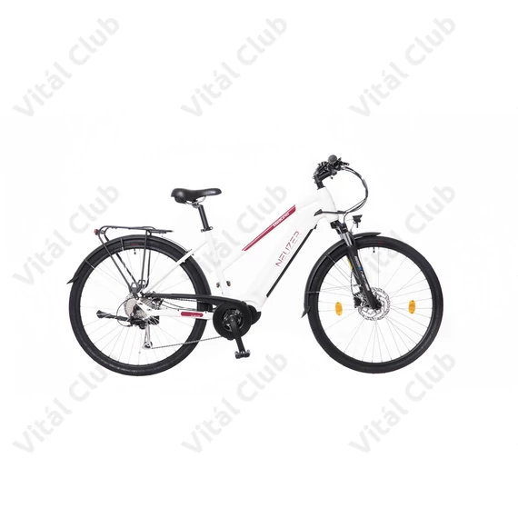 Neuzer Belluno ebike 28"-as, alu, 36V/250W középmotor, 18,2Ah Li-ion akku, fehér 17"