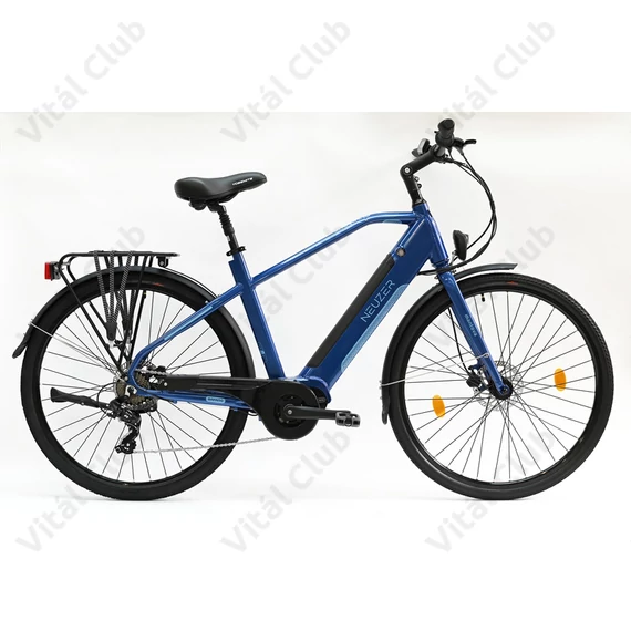 Neuzer Mantova ebike 28"-as alu Bafang M200 középmotor 65Nm/374Wh integrált akku metál kék 20"
