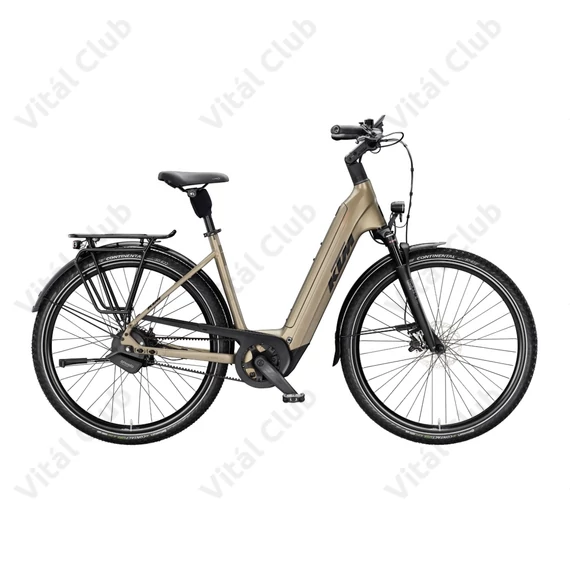KTM Macina City 810 Belt elektromos kerékpár Bosch Performance CX Smart meghajtás Gates szíjhajtás Nuvinci Enviolo matt olive pearl mono 46cm