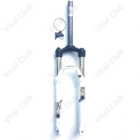 Suntour XCR 32 RL 26" MTB teleszkóp, 1-1/8" A-Head, 100mm, kormányról vezérelhető lockout, tárcsafék, fehér