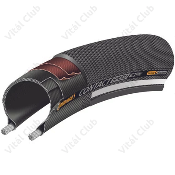 Continental Contact Speed 26x1,3"(32-559) MTB köpeny Safety System defektvédelemmel, refelexcsík