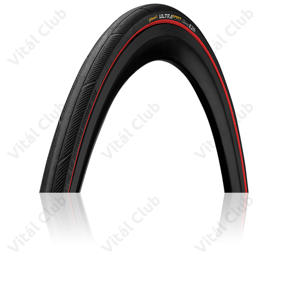 Continental Ultra Sport III 23-622mm országúti köpeny Skin hajtogatós, piros oldalfal