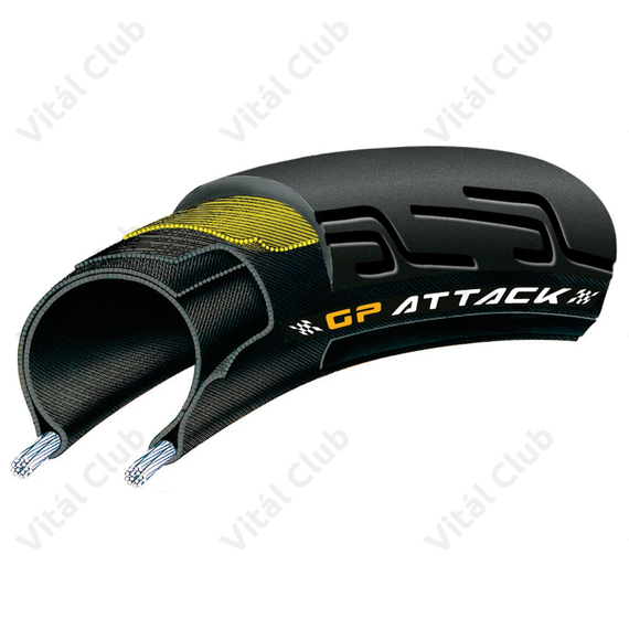 Continental Grand Prix Attack Skin 22-622mm országúti köpeny hajtogatható, első kerékre, 190g