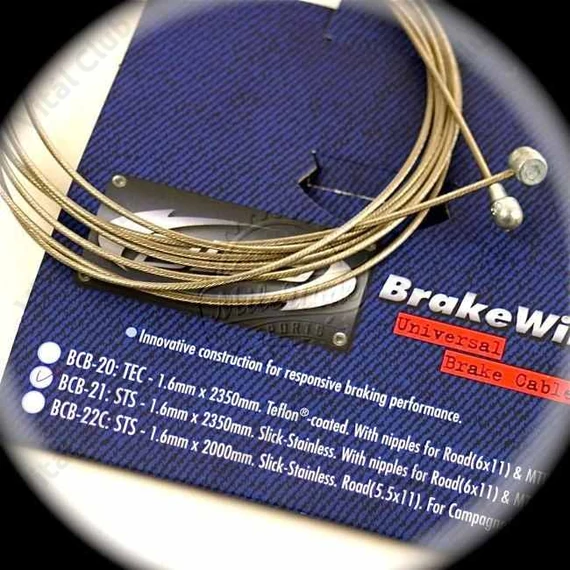 BBB BCB-21 BrakeWire fékbowden rozsdamentes, köszörült palást, 1,5x2350mm előrenyújtott