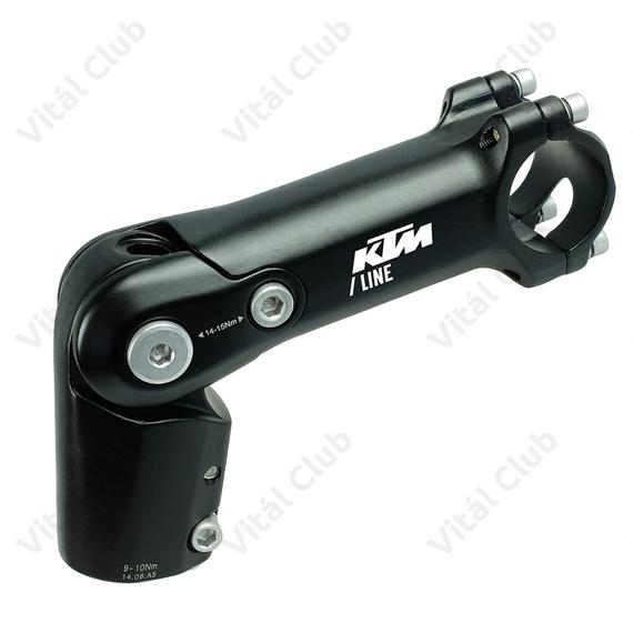 KTM Up+ állítható kormányszár 1-1/8", 31,8-as befogó, 90mm előrenyúlás, mattfekete