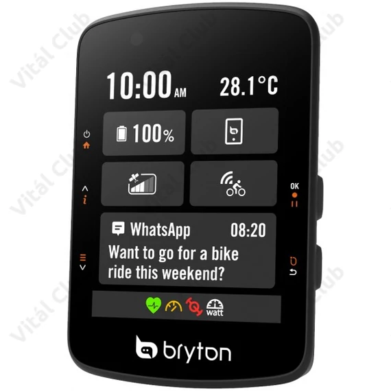 Bryton Rider 550D GPS kilométeróra szett 2,8"-os színes kijelzővel pulzus és pedálcsapás szenzorokkal