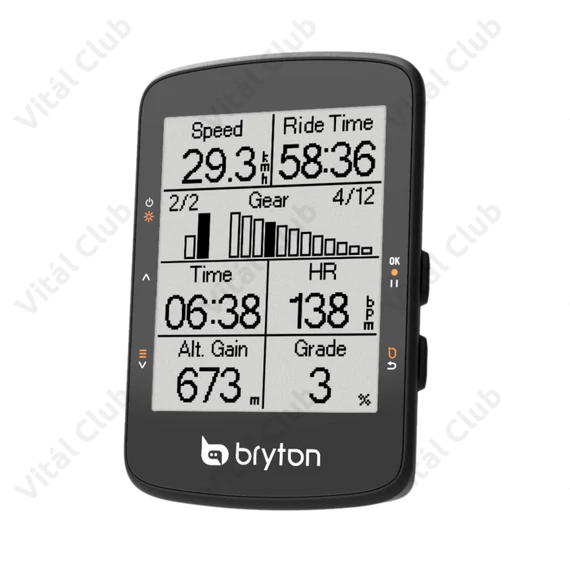 Bryton Rider 460D GPS computer sebesség, pulzus és pedálcsapás érzékelőkkel